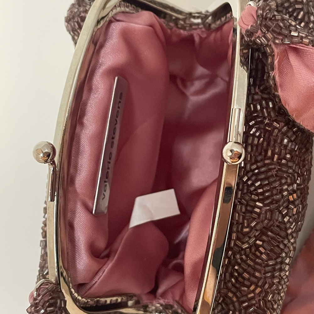 Valerie Stevens Beaded Cocktail Clutch with Pink Satin Lining - Picture 5 of 5